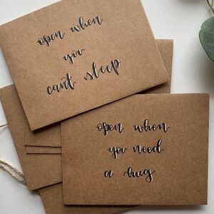 Custom “open when” envelopes